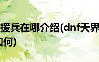 dnf天界夜袭_dnf天界支援兵在哪里