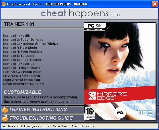 镜之边缘四项属性修改器+4下载,镜之边缘四项属性修改器+4免收费下载安装